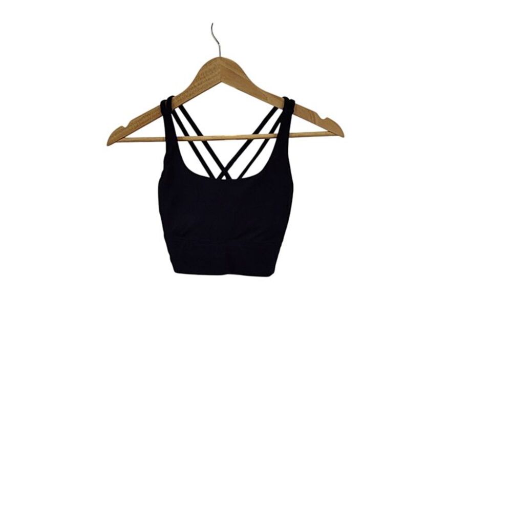 Quince Women Ultra-Form V Neck Cropped Tank Blue Sleeved Top XS
